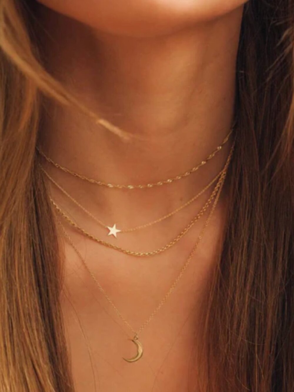 bluboho Lightning Strikes 14K Yellow Gold Singapore Chain Choker Necklace